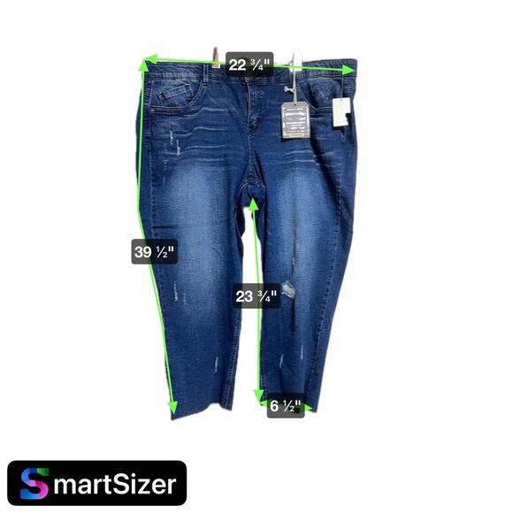 Democracy Women's Jeans 24W Blue Slim Straight "AB" Technology - Mold and Hold - Picture 5 of 8